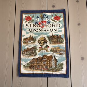 VTG STRATFORD UPON AVON UK SOUVENIR TEA TOWEL